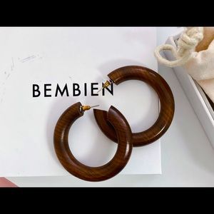 🌸Bembien Alix Hoop earrings in walnut🌸